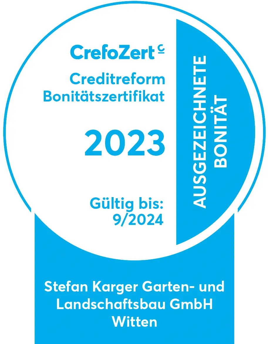 Bonitätszertifikat für Stefan Karger Garten- und Landschaftsbau GmbH Witten